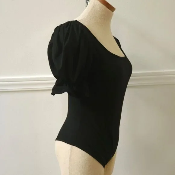 Bodysuit Flaunt Your Curves in This Sexy & Stylish Puff Sleeve ! - Picture 7 of 14
